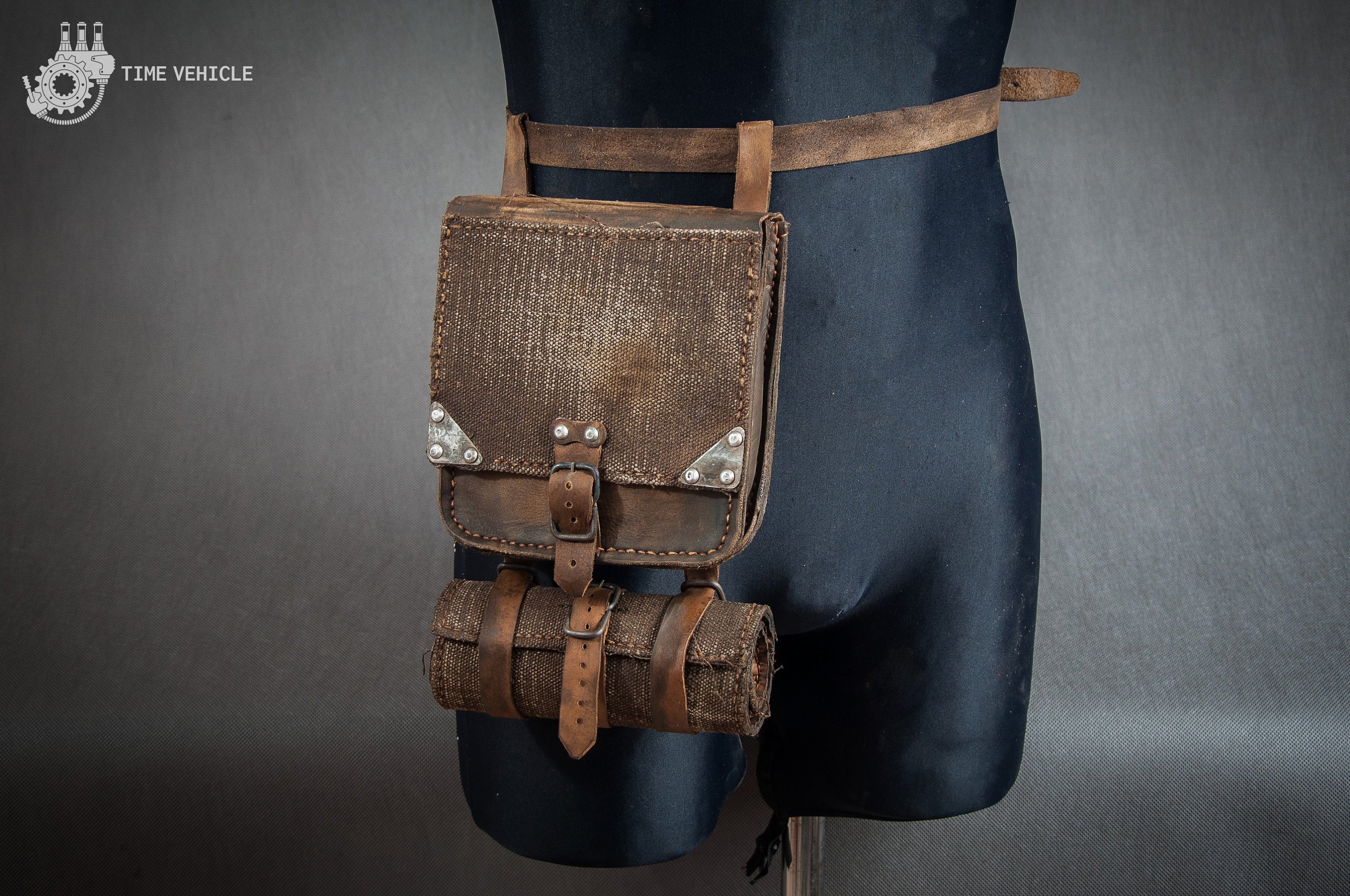 Wastelander Hip Bag With Tool Roll – Post Apocalyptic Mechanic Kit