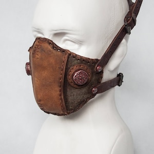 Leather Biker Mask - Post Apocalyptic Mask - Fallout Mask - Steampunk Mask - Leather Face Mask - Motorcycle Mask - Cyberpunk Mask - LARP