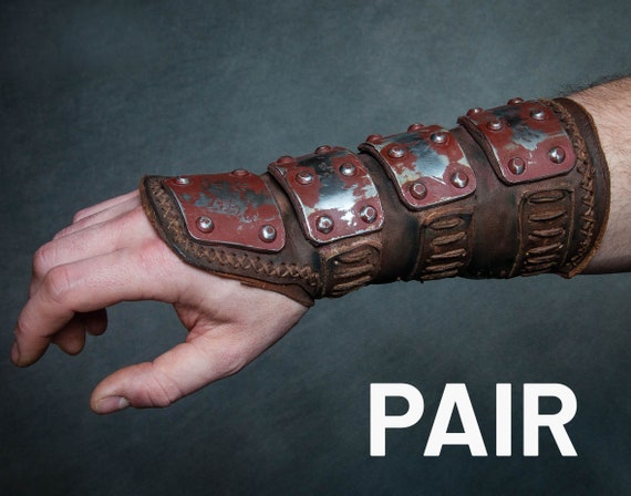 Pair of Mad Max Bracers Post Apocalyptic Forearm Guard Leather Vambraces  Wasteland Bracer Fallout Armor Wasteland Warrior Armor -  Canada