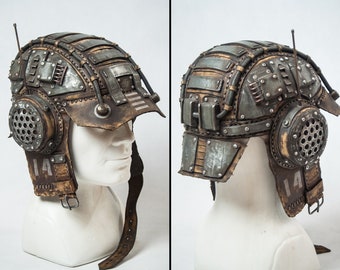 Handmade Leather Sci-Fi Soldier Cap – Post Apocalyptic Headgear