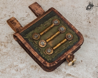 Handmade Leather Hip Bag – Tribal Pouch, LARP, Post Apocalyptic