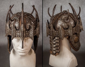 Wasteland Warlord Crown – Steel, Leather, Brass, Post-Apocalyptic Headgear