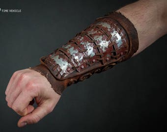 Metal Scraps Bracer - Post apocalyptic Forearm Guard - Wasteland Bracer - Fallout Armor - Wasteland Warrior Armor- LARP Armor - Steel Bracer