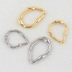 2 STUKS Nieuwe Unieke Lente Gesp Sieraden Accessoire, Koper Plated Goud Rhodium Slot Karabijnhaak Charm Hanger DIY Armband Ketting sieraden