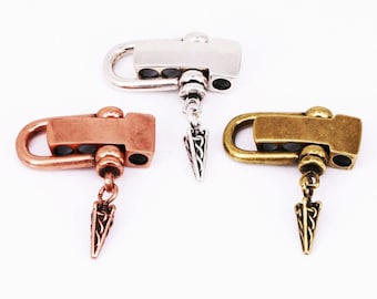 Paracord Gespen Connector Beugel Metal Charm Accessoires U-vormige Geperforeerde Clip Sluiting Koperen Kralen Voor DIY Survival Armband Maken