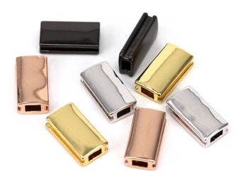 2pcs Rectangular Beads Adjustable Sliding Knot Closure bracelet ,Copper Space Charm Bead Jewelry Accessories DIY Bracelet Necklace Jewelry