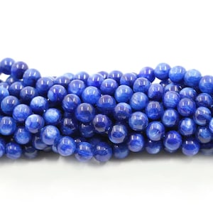 Noble Natural Kyanite Beads 4 6 8 10MM Genuine Top Grade Round Blue Cyanite Stone Beads Raw Ore Gem Charm Accessories For DIY Jewelry