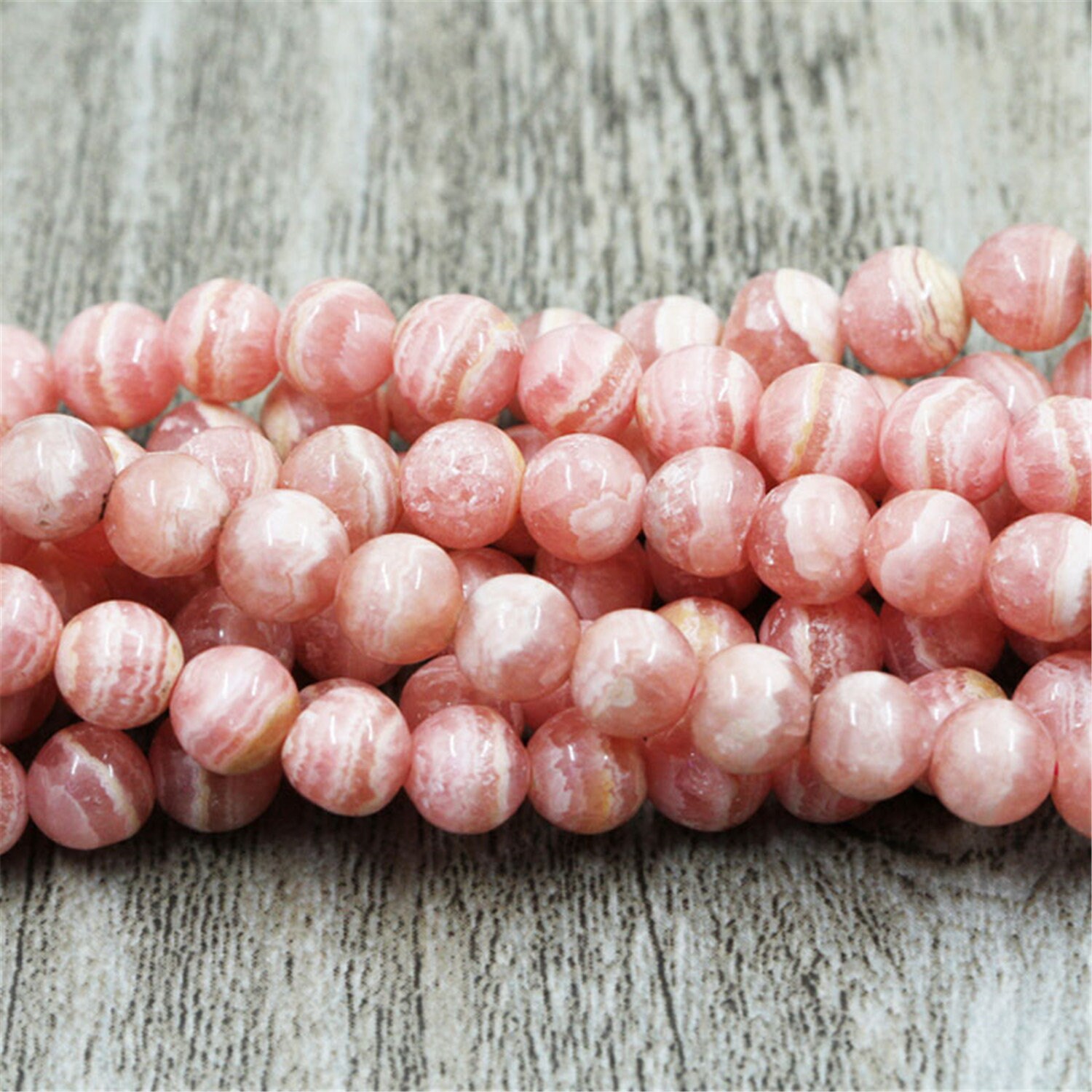 Natural Stone Beads Rhodochrosite Round Rose Dialogite for | Etsy