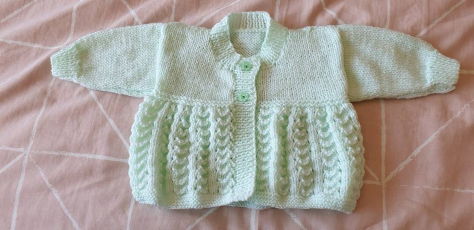 Babies Matinee Jacket to Fit 03 Months Etsy New Zealand