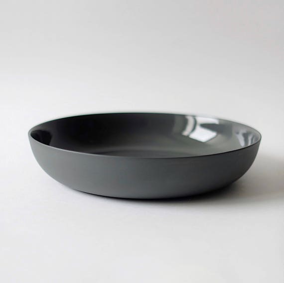 Dark Grey porcelain pasta bowl Serving bowl Ceramic bowl Etsy