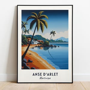 Anse D'arlet Travel Print Wall Art, Anse D'arlet - Martinique City Print, Anse D'arlet Travel Gift, Digital Download