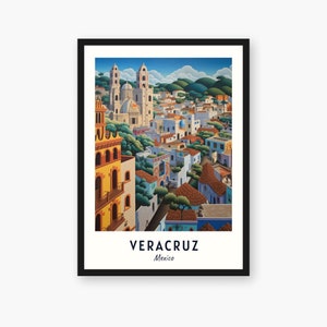 Veracruz Travel Print, Veracruz - Mexico Travel Gift, Printable City Poster, Digital Download, Wedding Gift, Birthday Present