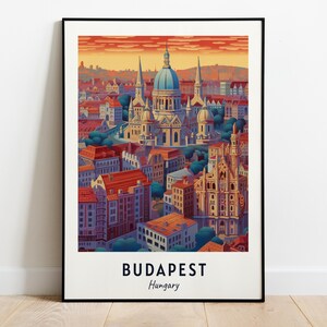 Budapest Travel Print Wall Art, Budapest - Hungary City Print, Budapest Travel Gift, Budapest City Poster, Digital Download, Travel Gift