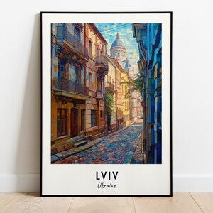 Oude stad van Lviv (Unesco-werelderfgoed) Travel Print Wall Art, Lviv - Oekraïne stad print, digitale download, reiscadeau, poster stad Lviv