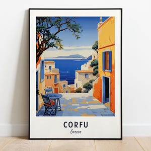 Corfu Travel Print Wall Art, Corfu - Greece City Print, Corfu Travel Gift, Corfu City Poster, Digital Download, Travel Gift, Wedding Gift