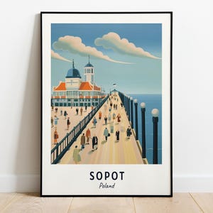 Sopot Pier Reise Druck Wandkunst, Sopot - Polen Stadt Druck, Sopot Pier Reise Geschenk, Sopot Pier Poster, digitaler Download, Reisegeschenk