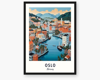 Oslo Travel Print, Oslo - Norway Travel Gift, Printable City Poster, Digital Download, Wedding Gift, Birthday Present