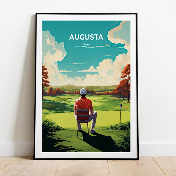 Augusta National Golf Club Print, Augusta Travel Poster, Georgia Travel Gift, Augusta Digital Download, Masters print, Masters Gift