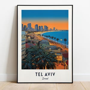 Tel Aviv Travel Print Wall Art, Tel Aviv - Israel City Print, Tel Aviv Travel Gift, Tel Aviv City Poster, Digital Download, Travel Gift