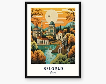 Belgrade Travel Print, Belgrade - Serbia Travel Gift, Printable City Poster, Digital Download, Wedding Gift, Birthday Present