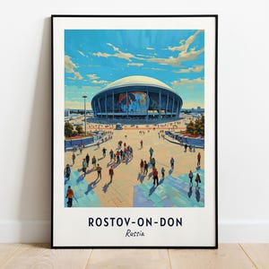 Rostov Arena Travel Print Wall Art, Rostov-On-Don - Russia City Print, Rostov Arena Travel Gift, Rostov Arena Poster, Digital Download