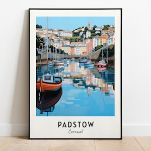 Padstow, Cornwall Travel Print Wall Art, Padstow - Cornwall City Print, Padstow, Cornwall Travel Gift, Padstow, Cornwall Poster, Travel Gift