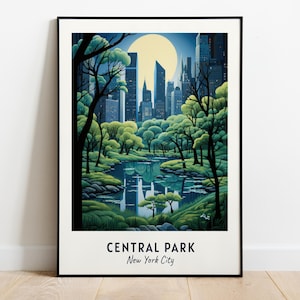 Central Park Travel Print Wall Art, Central Park - New York City City Print, Central Park Travel Gift, Central Park City Poster, Travel Gift