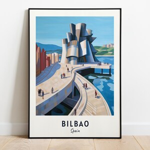 Guggenheim Museum Bilbao Travel Print Wall Art, Bilbao - Spain City Print, Guggenheim Museum Bilbao Travel Gift, Digital Download, Wall Art