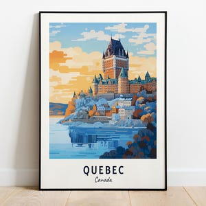 Impression d'art mural voyage au Québec, impression de la ville de Québec - Canada, cadeau de voyage au Québec, affiche de la ville de Québec, téléchargement numérique, cadeau de voyage, art mural