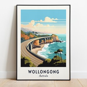 Sea Cliff Bridge Travel Print Wall Art, Wollongong - Australia City Print, Sea Cliff Bridge Travel Gift, Sea Cliff Bridge Poster, Wall Art