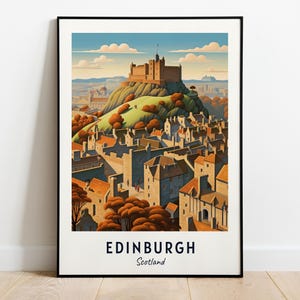 Edinburgh Castle Travel Print Wall Art, Edinburgh - Scotland City Print, Edinburgh Castle Travel Gift, Edinburgh Castle Poster, Travel Gift