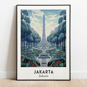 National Monument (Monas) Travel Print Wall Art, Jakarta - Indonesia City Print, National Monument (Monas) Travel Gift, Digital Download
