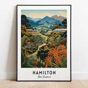 Hamilton Gardens Travel Print Wall Art, Hamilton - New Zealand City Print, Hamilton Gardens Travel Gift, Hamilton Gardens Poster, Wall Art