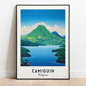 White Island Travel Print Wall Art, Camiguin - Philippines City Print, White Island Travel Gift, White Island Poster, Digital Download