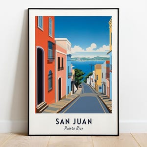 Old San Juan Travel Print Wall Art, San Juan - Puerto Rico City Print, Old San Juan Travel Gift, Old San Juan Poster, Digital Download