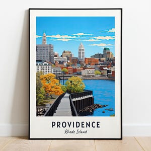 Providence Travel Print Wall Art, Providence - Rhode Island City Print, Providence Travel Gift, Providence City Poster, Digital Download