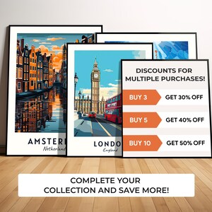 Algarve Travel Poster Algarve Portugal Wall Art Portugal Print Cityscape Artwork Travel Wall Decor Digital Download Travel Gift image 9