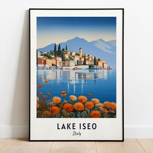 Lake Iseo, Italy Travel Print Wall Art, Lake Iseo - Italy City Print, Lake Iseo, Italy Travel Gift, Lake Iseo, Italy Poster, Travel Gift