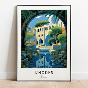 Palace Of The Grand Master Of The Knights Of Rhodes Travel Print Wall Art, Rhodes - Greece City Print, Digital Download, Travel Gift