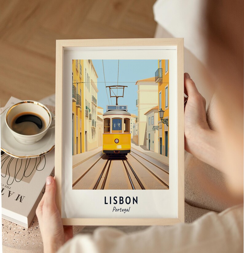 Lisbon Travel Poster Portugal Print Wall Art City Print Cityscape Artwork Travel Wall Decor Digital Download Travel Gift image 9