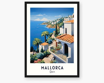 Mallorca Travel Print, Mallorca - Spain Travel Gift, Printable City Poster, Digital Download, Wedding Gift, Birthday Present