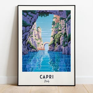 Capri Travel Print Wall Art, Capri - Italy City Print, Capri Travel Gift, Capri City Poster, Digital Download, Travel Gift, Capri Home Decor