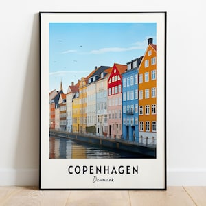 Copenhagen Travel Print Wall Art, Copenhagen - Denmark City Print, Copenhagen Travel Gift, Copenhagen City Poster, Digital Download