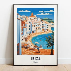 Impresión de viaje de Dalt Vila, arte mural, impresión de la ciudad de Ibiza, regalo de viaje de Dalt Vila, póster de Dalt Vila, descarga digital, regalo de viaje, arte mural