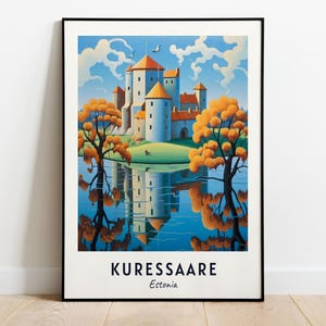 Kuressaare Travel Print Wall Art, Kuressaare - Estonia City Print, Kuressaare Travel Gift, Kuressaare City Poster, Digital Download