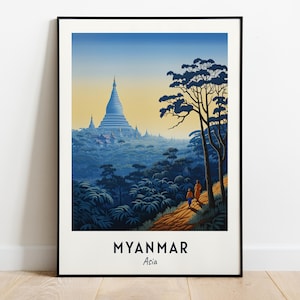 Myanmar, Asia Travel Print Wall Art, Myanmar - Asia City Print, Myanmar, Asia Travel Gift, Myanmar, Asia Poster, Digital Download, Wall Art