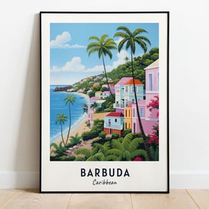 Barbuda, Caribbean Travel Print Wall Art, Barbuda - Caribbean City Print, Barbuda, Caribbean Travel Gift, Barbuda, Caribbean Poster