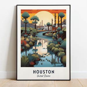Houston Travel Print Wall Art, Houston - United States City Print, Houston Travel Gift, Houston City Poster, Digital Download, Travel Gift