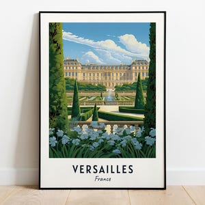Arte de parede com impressão de viagem de Versalhes, impressão da cidade de Versalhes - França, presente de viagem de Versalhes, pôster da cidade de Versalhes, download digital, arte de parede