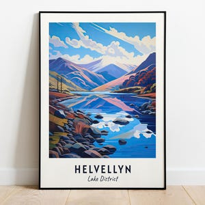 Helvellyn, Lake District Travel Print Wall Art, Helvellyn - Lake District City Print, Helvellyn, Lake District Travel Gift, Helvellyn